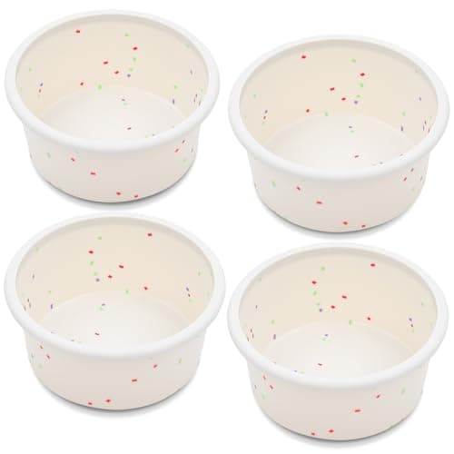 Set of 4 Vinino 4-inch silicone mini cake pans with metal frames for smash cakes