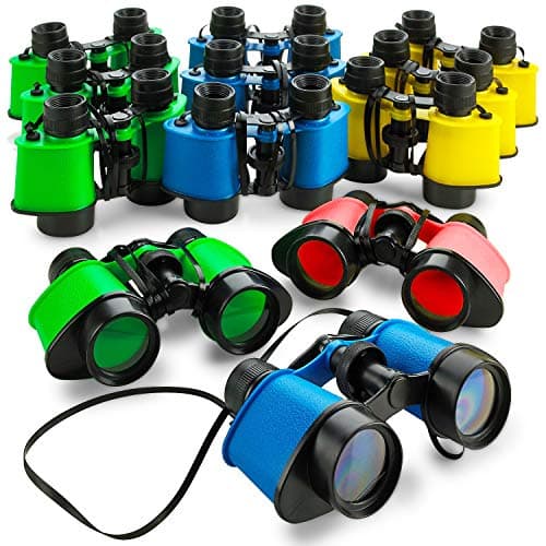 Pack of 12 Kicko toy binoculars for kids jungle safari party favors