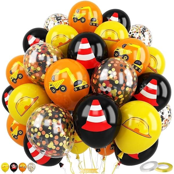 Yellow and orange latex party balloon pack 60 count