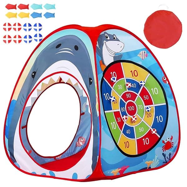 Planet-themed bean bag toss game with labeled planet targets