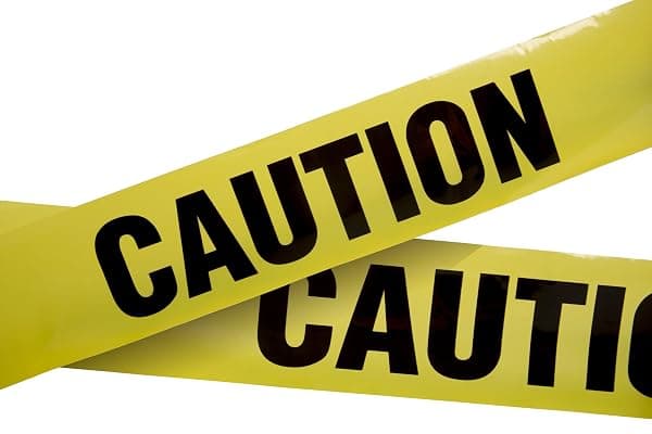 Yellow and black caution tape roll 100 feet