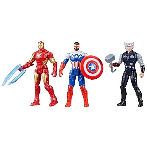 Marvel Avengers Epic Hero Series Team-Up Gift Pack with Captain America, Thor, and Iron Man 4-inch action figures