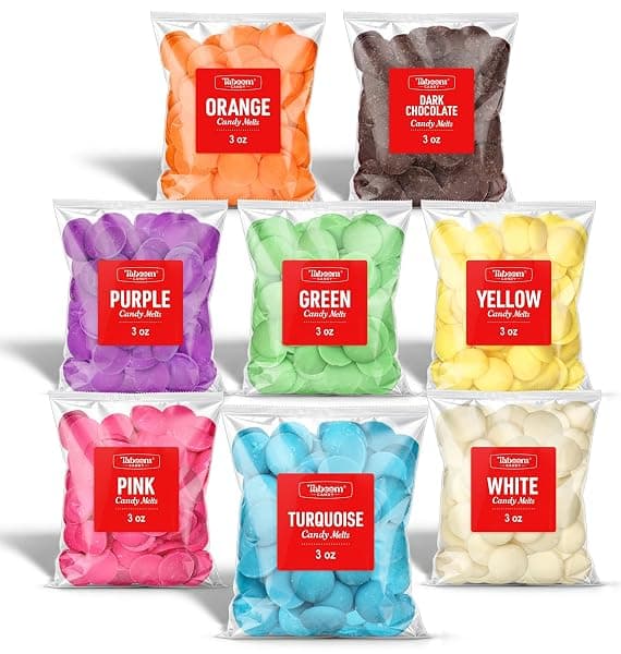 Assorted pastel pink, purple and mint candy melts for baking and bark making