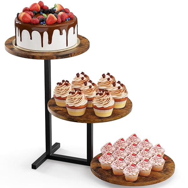 Three-tier cupcake display tower stand for 24 cupcakes