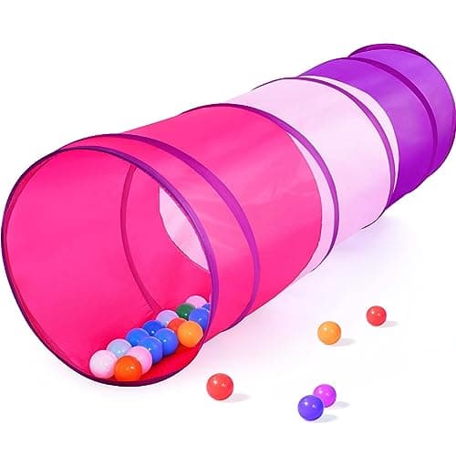 Kids 6-foot pop-up collapsible crawl play tunnel for indoor and outdoor play