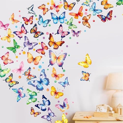 230+ piece large butterfly wall decals self-adhesive vinyl stickers for wall window door and room decor