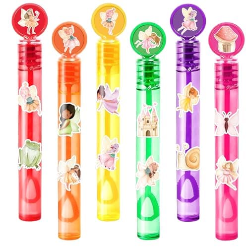 Enchanted-themed mini bubble wands 24-pack fairy party favors for kids