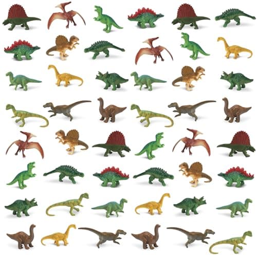 Safari Ltd 48-piece miniature dinosaur figures in bulk bag assortment