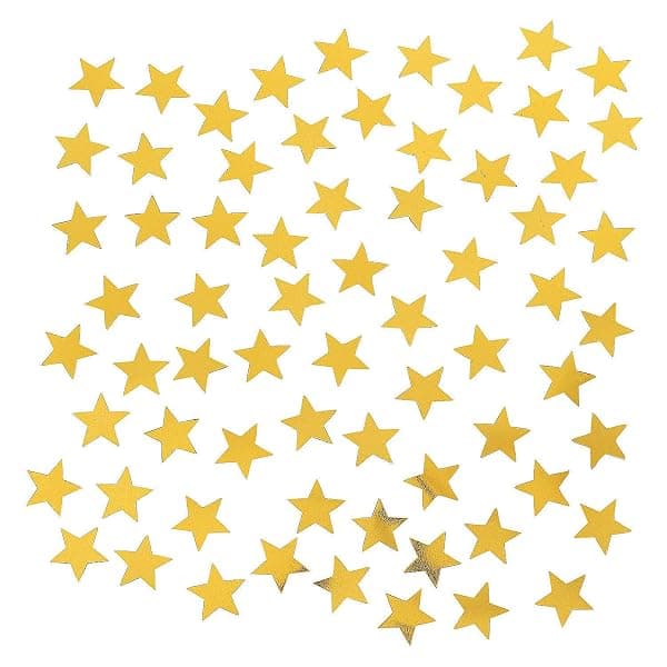 Gold star shaped party table confetti large pack